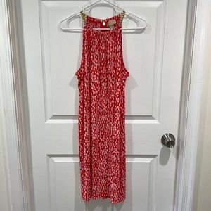 Michael Kors orange and white size Large Womens dress